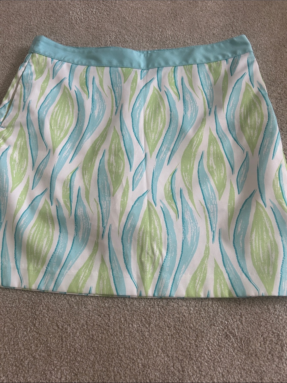 Greg Norman Collection Aqua & Lime  Skort